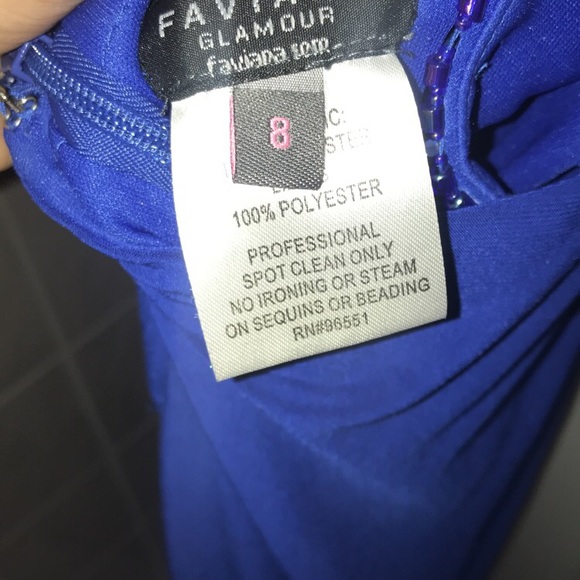 Size 8. Blue two piece FAVIANA prom dress. - Picture 3 of 5